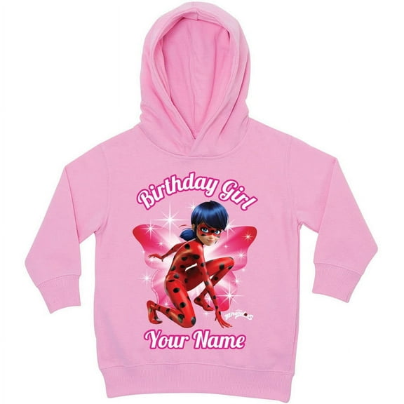 Personalized Miraculous Birthday Girl Pink Toddler Hoodie
