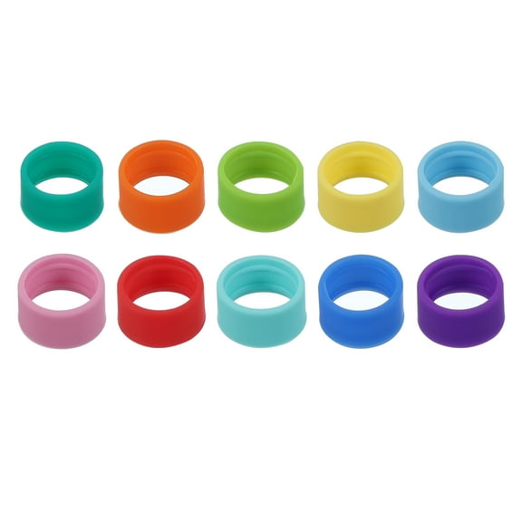 Uxcell Two Way Radio Antenna Rubber Rings Color Bands, 10 Pcs Antenna Protective Cover for Handheld Walkie-talkie XIR P8668 P8660 P6600 P6620 P6620i P8668i GP328D GP338D, Multicolor