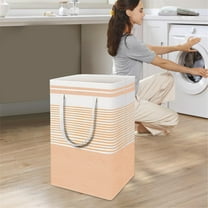 1*Dirty Clothes Basket Laundry Basket Laundry Basket Can Be Folded With Long and Short Handles for Easy Carrying and Cleaning Freestanding for Bedroom Bathroom Home Textile Storage