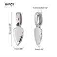 thumbnail image 4 of 10pcs Tarnish Resistant 304 Stainless Steel Glue-on Flat Pad Pendant Bails Stainless Steel color 23x7.5x6mm Hole: 7x3mm Charms, 4 of 7