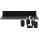 thumbnail image 1 of Bathroom Floating Wall Shelf Matte Aluminum Rectangular Shelf Ultra-Thin Heavy-Duty Wall Shelf Stylish Wall Mounted Storage Rack for Cosmetics Black (, 1 of 4