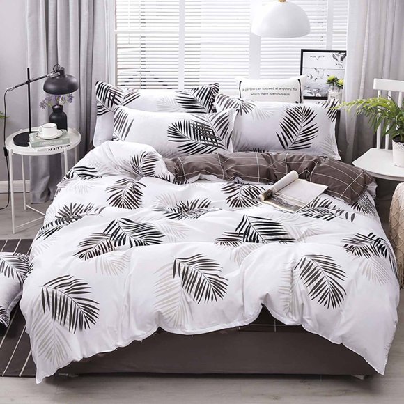 Home99 Bed Four Piece Set - Machine Washable, Fashion Four Piece Quilt Sheet, Quilt Cover Pillowcase Combination for Bed and Bedroom
