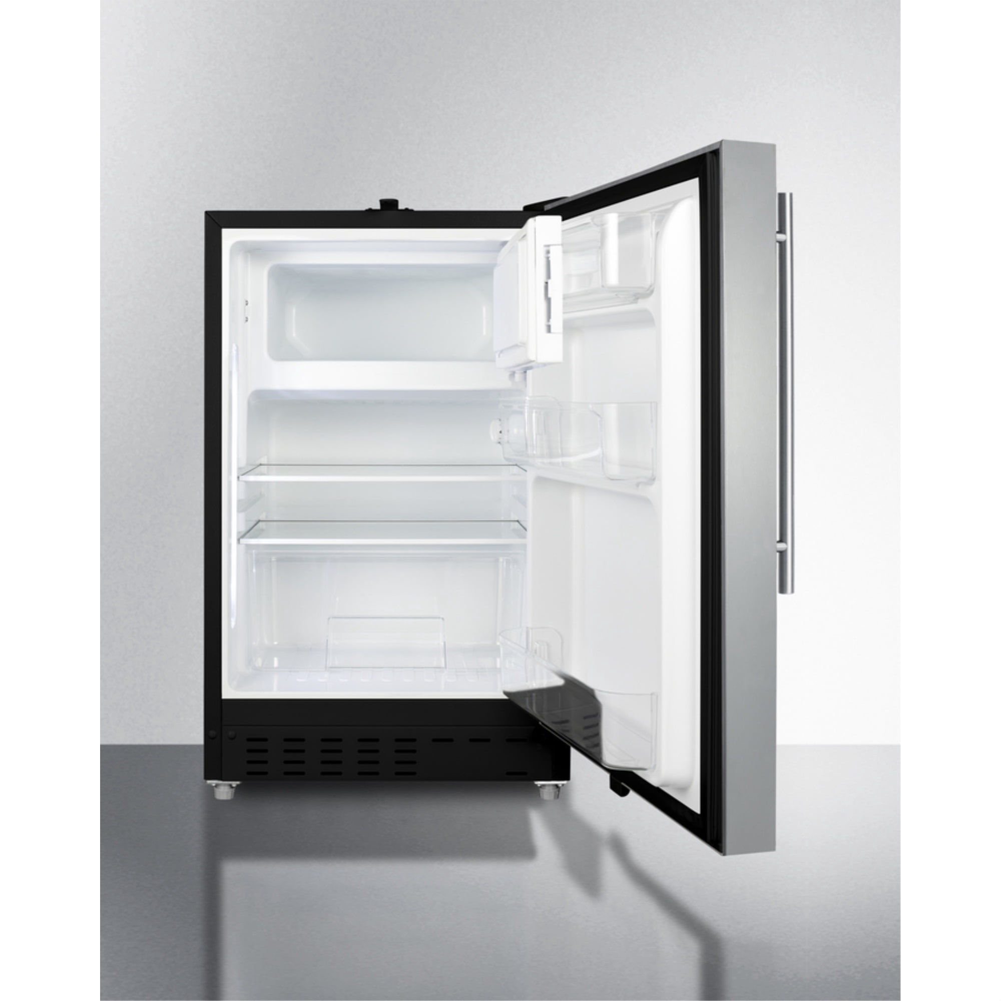 ADA compliant built-in or freestanding 20 Inches wide refrigerator-freezer for residential use with lock
