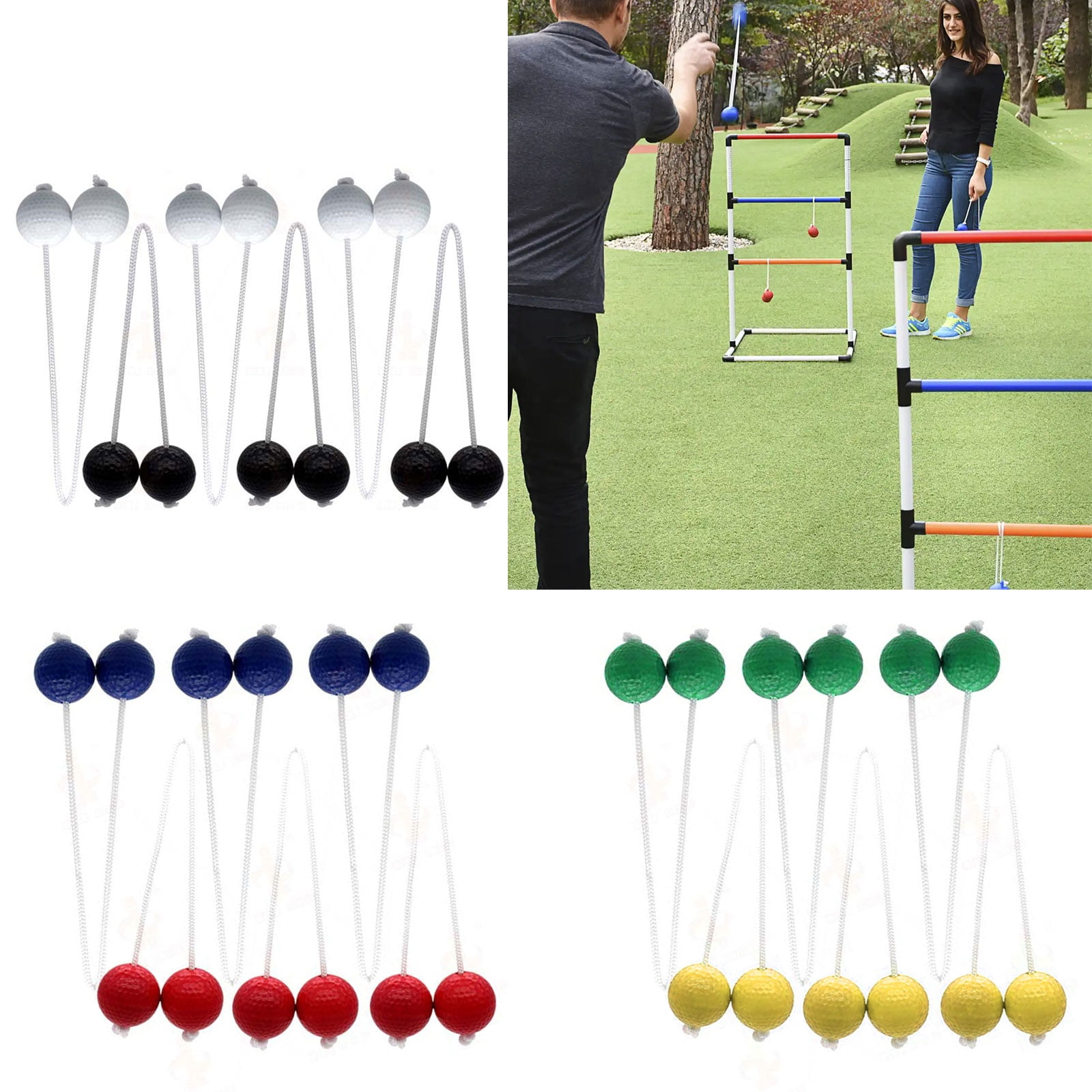 6Pcs Outdoor Lawns Yard Golfs Throwing Ladders Toss Game Replacement Hard Golfs Training Enduring