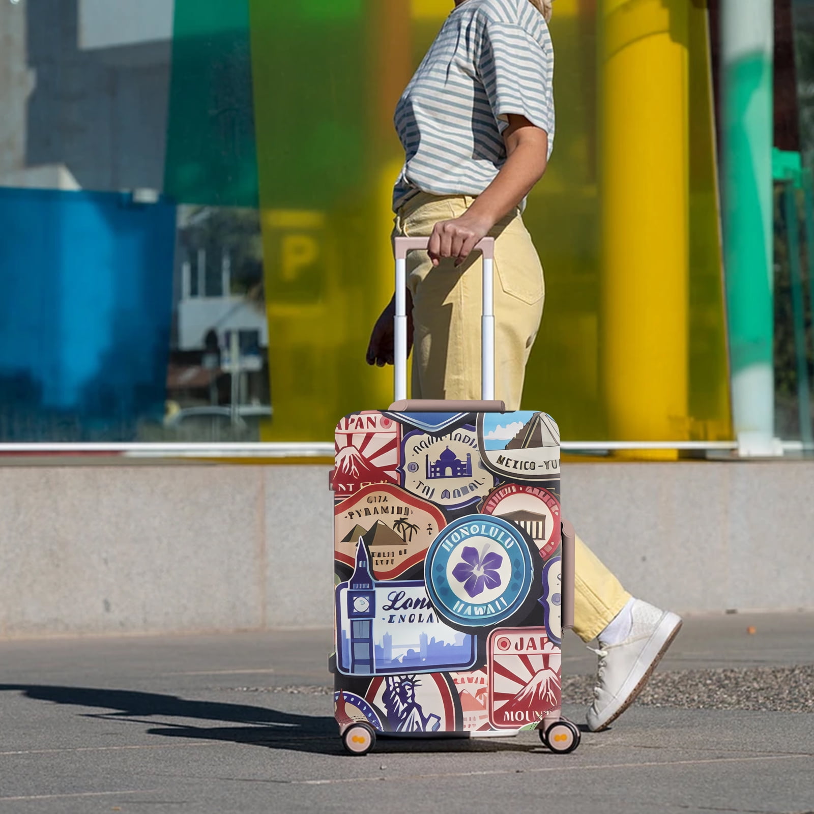 Copertura Valigia Copertura Trasparente Per Valigie In PVC, Impermeabile Anti-polvere Copertura Protettiva Per Bagagli, Copertura Per Valigia Da Viaggio, 18 Copri Trolley Impermeabile - 6