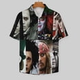 thumbnail image 3 of Johnny Depp Casual Short Sleeve Shirt Lapel Collar Shirt Summer Beach Shirt XS, 3 of 8