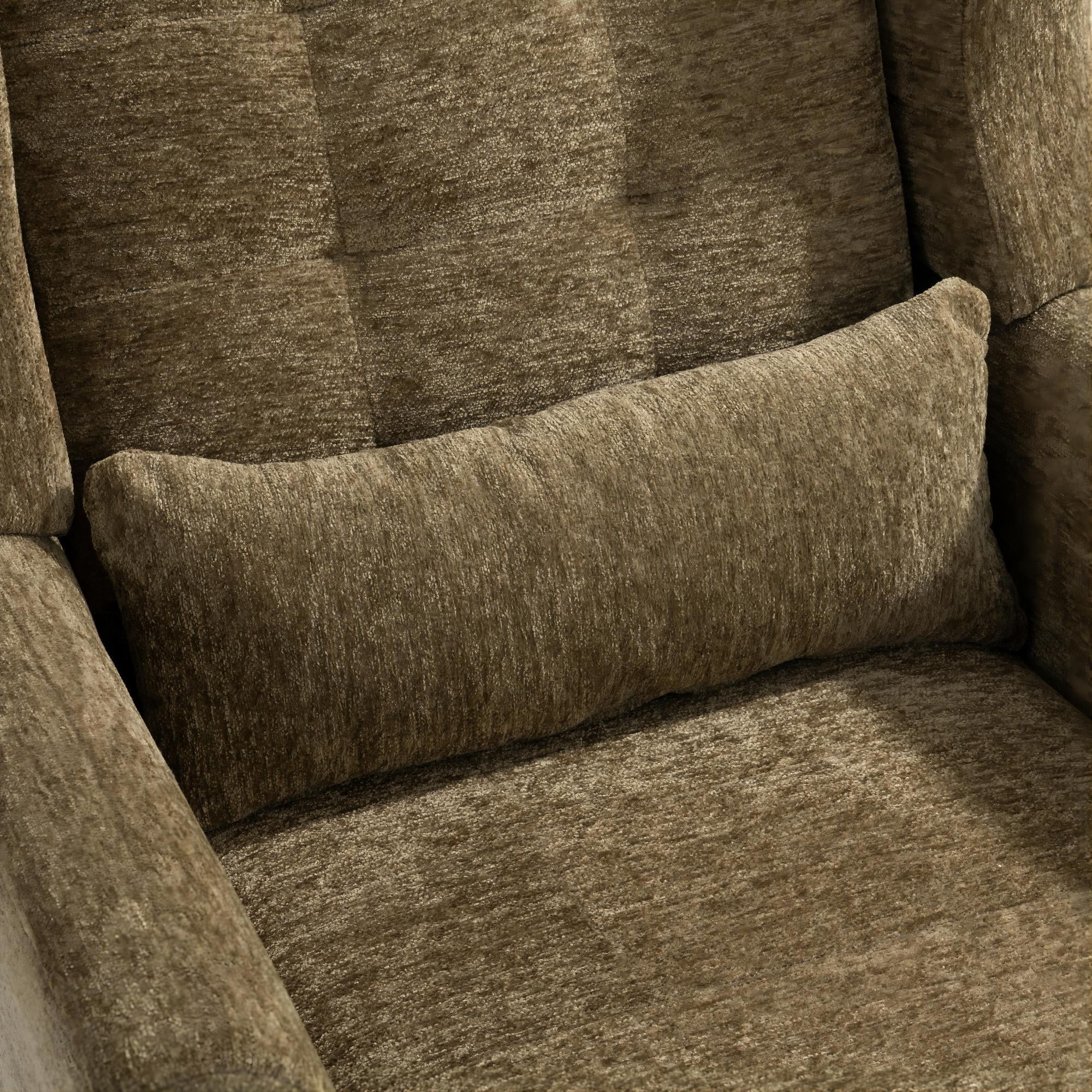 DEALTOPS Upholstered Accent Chair Modern Armchair with Chenille Fabric Lounge for Bedroom-Brown