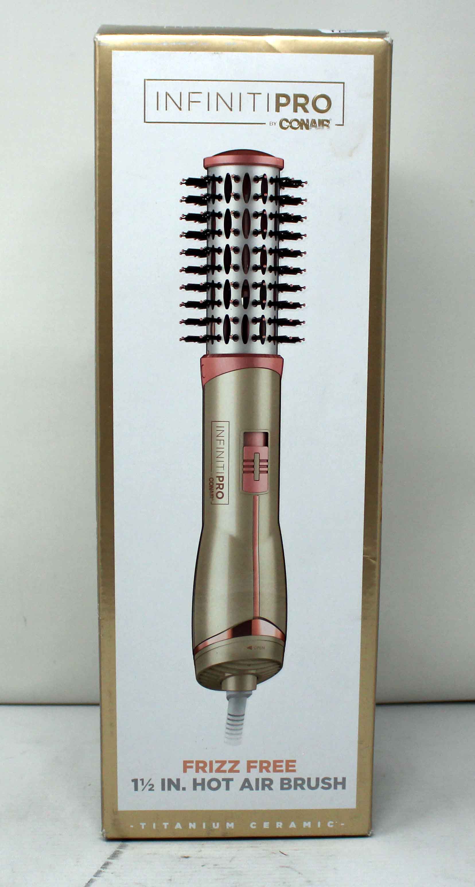 InfinitiPro by Conair Frizz Free 1 1/2in Hot Air Brush 1.5" Titanium