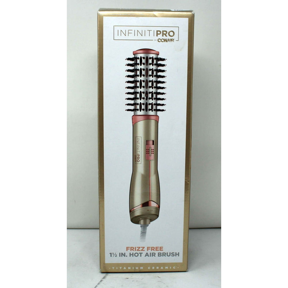 InfinitiPro by Conair Frizz Free 1 1/2in Hot Air Brush 1.5" Titanium