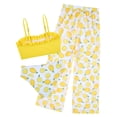 thumbnail image 3 of Aideaone Girls 3 Piece Swimsuit Set Quick Dry Bikini with Cover Up Pants Kids Bathing Suit for 6-16T Summer Beach Vacation Swimwear, 3 of 5