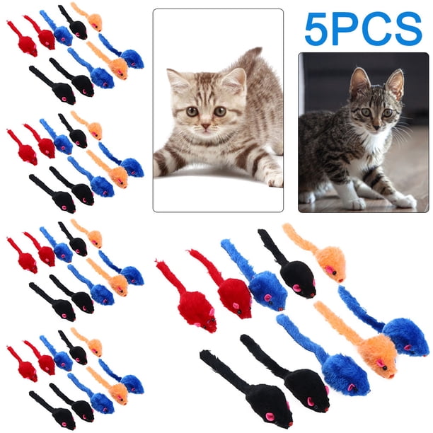 50 Uds Mini para Gatos Peluche Ratón Falso Gatitos