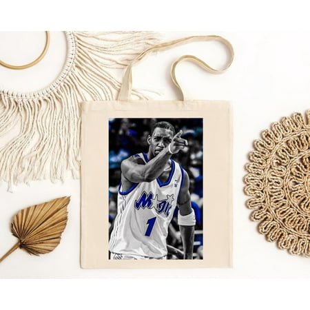 vintage PRIME T-MAC Tracy McGrady in his Prime Pointing & Celebrating Graphic Tote Bag-TH12162