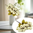 thumbnail image 2 of Fake Flowers Outdoor Artificial Flowers Colorful Flower Camellia 6Pcs with Stem Realistic Rose Wedding Home Table Centerpiece Faux Floral Rose Artificial Flowers Clearance!, 2 of 9