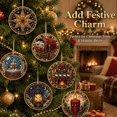 thumbnail image 4 of 6Pcs Christmas Wooden Ornaments DIY Pearl Diamond Painting Kit, Handmade Xmas Tree Decor for Holiday Craft Projects 05, 4 of 6