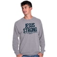 thumbnail image 3 of Jesus Strong Philippians 4:13 Bible Long Sleeve TShirt Men Women Brisco Brands S, 3 of 5