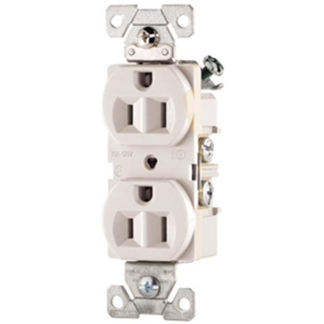 Cooper Wiring CR15W White Straight Blade Duplex Receptacle