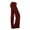 Wine, variant on Staron Women's Summer Casual Pants Solid Color Ribbed Button Front Elastic Waist Loose Fit Comfortable Pull-On Trousers, Wine M