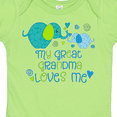 thumbnail image 4 of Inktastic My Great Grandma Loves Me Cute Elephants Boys or Girls Baby Bodysuit, 4 of 5