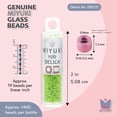 thumbnail image 3 of Miyuki Delica Seed Beads – Size 11/0 (1.6 mm), DB2121, Duracoat Opaque Kiwi, 7.2 g, Approx. 1440 Beads, 3 of 7
