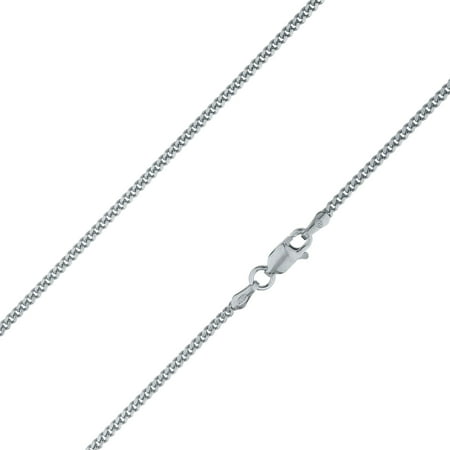 925 Sterling Silver, Miami Cuban Rhodium Chain 2mm Necklace - Hypoallergenic and Tarnish Resistant, Diamond Cut - By Oliver & Navy