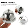 thumbnail image 2 of Stainless Steel Butter Dish with Dome Cover Cake Display Cover Serving Platter Preserving Serving Dessert Dish Tray Butter Cheese Keeper Box, 2 of 6