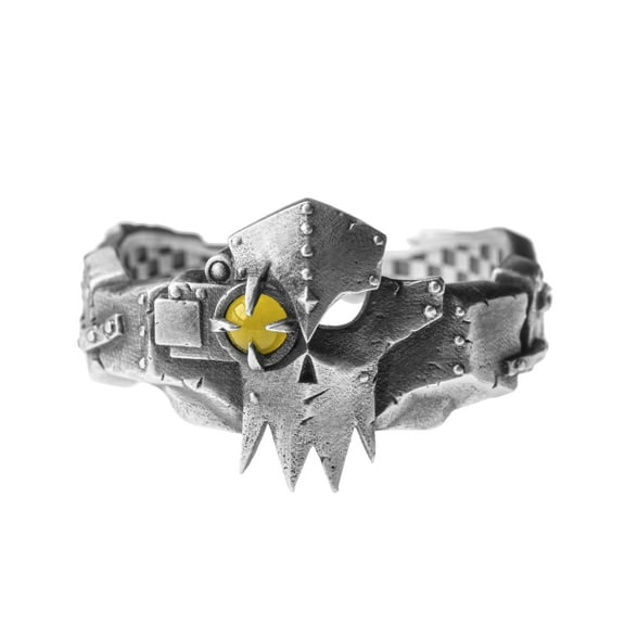 Starforged Warhammer 40K The couple ring of Gork and Mork Greenskins Orkz Sliver Rings