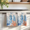 thumbnail image 7 of Blue Red Seahorse Coastal Kitchen Towels Set of 2, Rustic Beach Coral Nautical Absorbent Dish Towels for Kitchen, Microfiber Hand Towel, Quick Drying Tea Towel for Cleaning Decorative Dishcloths, 7 of 7