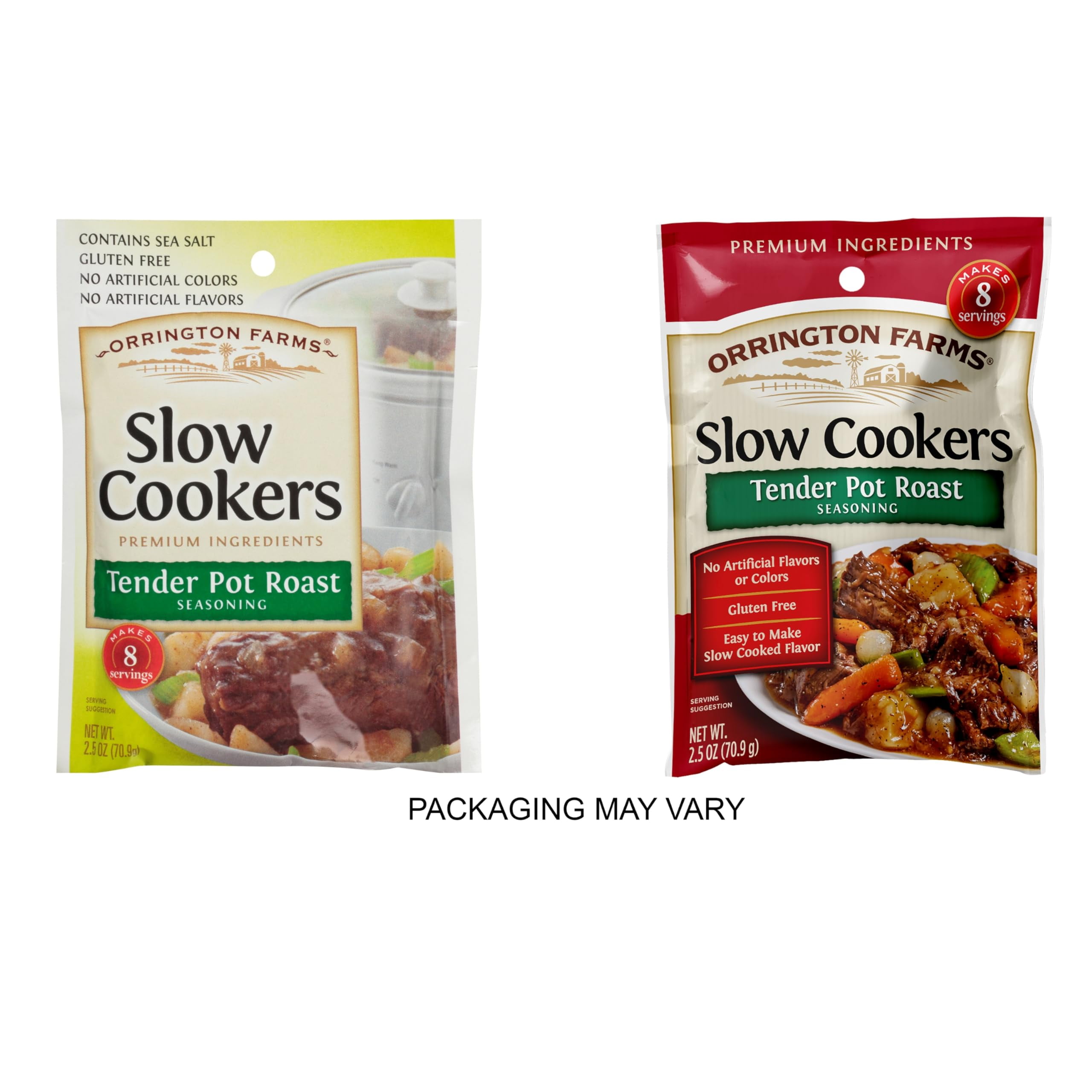 Orrington Farms Slow Cookers Seasoning Mix, 2.5 oz, Tender Pot Roast, 30 oz (pack of 12)
