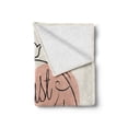 thumbnail image 2 of Wedding Soft Flannel Fleece Throw Blanket, Hand Writing of Just Married on Pink Heart Tulip Flower Art Print, Cozy Plush for Indoor and Outdoor Use, 50" x 70", Coral Black White, by Ambesonne, 2 of 6