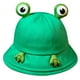 thumbnail image 1 of Lindo sombrero de pescador con forma de rana para niños, con circunferencia de la cabeza de 48 a 52 cm, protector solar de verano, 1 of 5