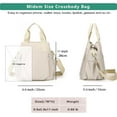 thumbnail image 4 of Lightweight 3 Compartments Crossbody Bag for Women Triple Zip Top Handle Satchel Multi-pocket Nylon Travel Bag, 4 of 6