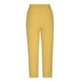 thumbnail image 6 of LLYwey Hiking Pants Women Lightweight Women's Fashion Casual Spring and Summer Solid Color Loose Full Length Pants Casual Pants Female Long Pant Style H2321 Yellow 3XL, 6 of 6