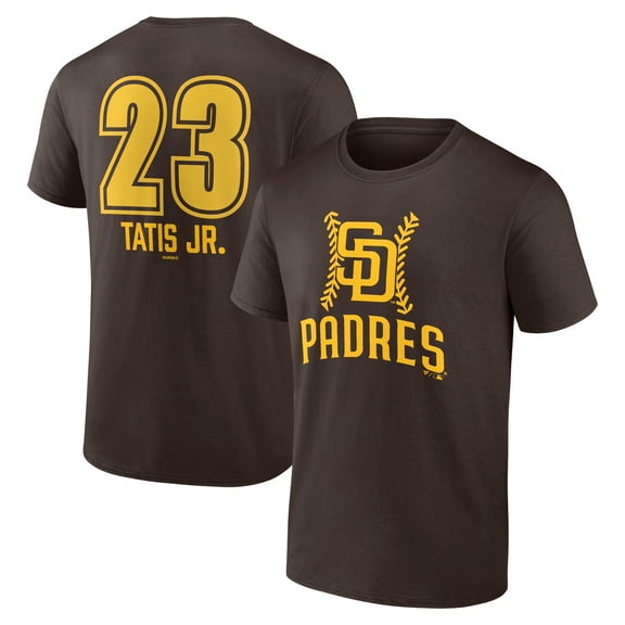 Men's Fernando Tatis Jr. Brown San Diego Padres Fastball Player Name & Number T-Shirt