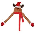 thumbnail image 5 of Christmas Tree Topper, Large Snowman/Elk/Santa Claus/Reindeer Top with Plaid Scarf, Xmas Winter Wonderland Party Decoration Ornaments, 5 of 7
