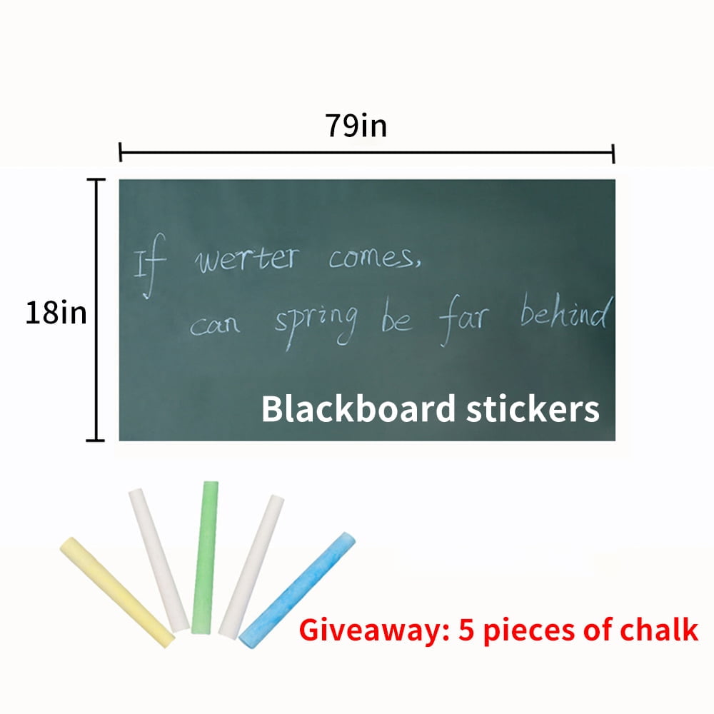 Black Chalkboard Wallpaper Wall Sticker,17.7 X 78.7 (6.5 Feet/Roll) Large  Blackboard for Wall, Self Adhesive DIY Contact Paper Roll,Chalk Wallpaper  Peel and Stick for Home Office Classroom Cafe: Buy Online at Best