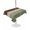 Green, variant on Outdoor Table Cloth with Umbrella Hole and Zipper, Green Brown Waterproof Square Tablecloth 54"x54", Country Wood Grain Abstract Stripe Washable Table Cover for Outside Party Patio Picnic