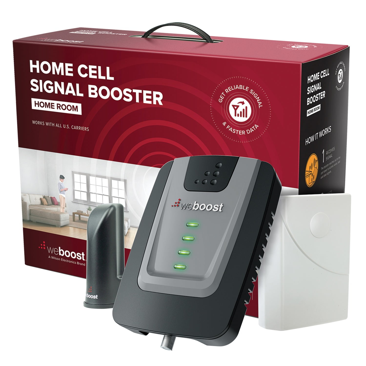 weBoost Home Room (472120) Cell Phone Signal Booster, FCC Approved, All