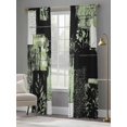 thumbnail image 3 of Sage Green Black Sheer Curtains 84 Inch Length 2 Panels Set, Modern Abstract Art Botanical Voile Window Treatment Rod Pocket Curtains Sheers Drapes for Bedroom/Living Room/Kitchen 52"x84"x2, 3 of 7