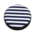 thumbnail image 3 of Gaeub Navy Blue And White Stripes 14-17in Tire Cover, Spare Tire Cover, for Camper Caravan, Trailer, Car, Truck, SUV, Jeep - 15 inch, 3 of 9