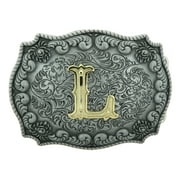 Letter "L" Initial Western Pattern Belt Buckle