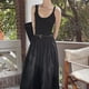 thumbnail image 3 of Vestido largo informal de verano sin mangas con diseño de empalme suelto y bolsillos para mujer, 3 of 7