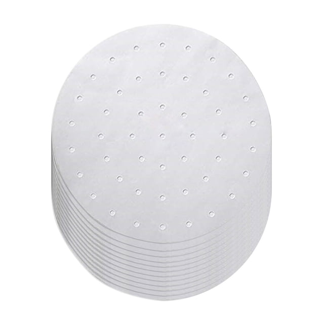 100Pcs Air Fryer Baking Liners Perforated Premium Disposable Parchment Paper Non-Stick Oven Steamer Perforated Premium Papers Steaming Mat Accessories No.3
