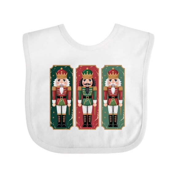 Inktastic Christmas Nutcracker Trio Boys or Girls Baby Bib