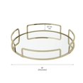 thumbnail image 5 of Home Details 26424-SGOLD Moderne Miroir Rond Plateau de Vanité&44; Or Satiné, 5 of 5