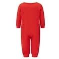 thumbnail image 3 of Caoirhny Family Pajamas Matching Set Christmas Antler Print Long Sleeve Tops and Elastic Plaid Pants Loungewear Soft Sleepwear, 3 of 9