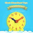 thumbnail image 3 of BESTSKY Happy Date Clock—Teaching Kids to Tell Time Color Coded Hour and Minute Hands Toy Clock with Metal Stand Classroom Or Homeschool, 3 of 7