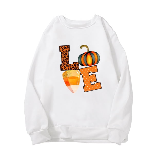 Sudadera de mujer con estampado de manga larga informal de Halloween para mujer Fridja ghj987+137
