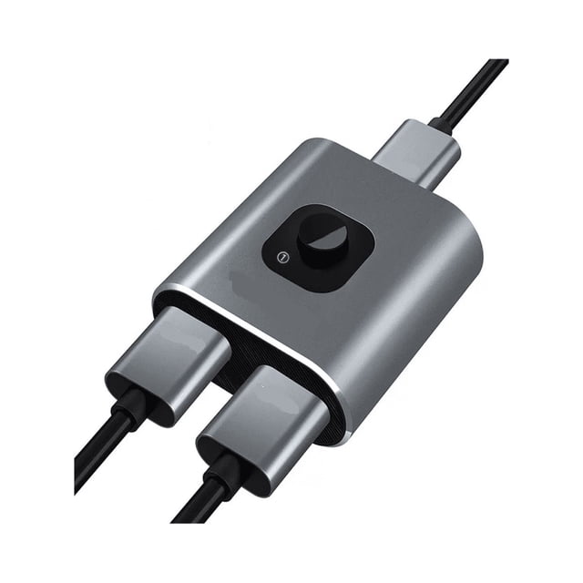 Switch Hdmi 4k 3d 2 En 1 Bidireccional Conmutador Gris