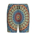 thumbnail image 4 of Naloa Round Mandala Men's Short Pajama Pants, Lounge Comfort Shorts with Elasticized Waistband and Side Pockets - 4X-Large, 4 of 9