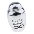 thumbnail image 1 of Jarra Contenedora De Urna Funeraria De Acero Inoxidable Love You Infinity SM SunniMix Urnas de cremación, 1 of 6